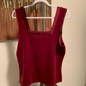 Vintage Sleeveless Crush Velvet Top